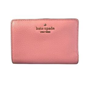Kate Spade Sam Medium Slim Bifold Wallet in Bright Carnation